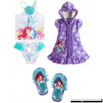 Disney Store Ariel Little Mermaid Swim Set Swimsuit Cover Up Sandals Size Medium  B00WFGAVM4